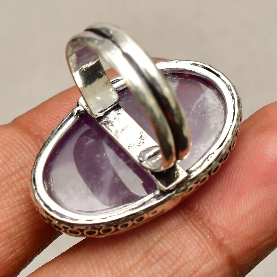 Anello gioiello in argento sterling 925 fatto a mano con pietra preziosa... - Immagine 4 di 4