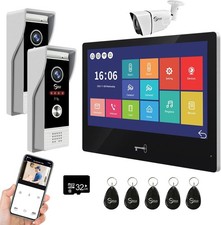 Wired Video Door Phone Apartment Intercom System,WiFi 10 Inch Touch Monitor