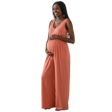 MOTHERHOOD MATERNITY CORAL JUMPSUIT SZ.L EUC.