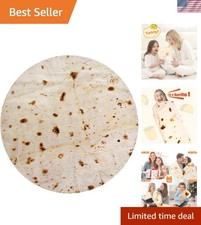 Burrito Tortilla Throw Blanket 71 inches for Adult Kids, Novelty Tortilla Wra...