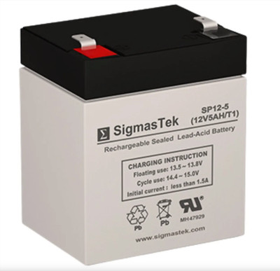 Power Sonic PS-1250 4.5 GENUINE replacement by SigmasTek 12V 5AH F1 Rechargeable