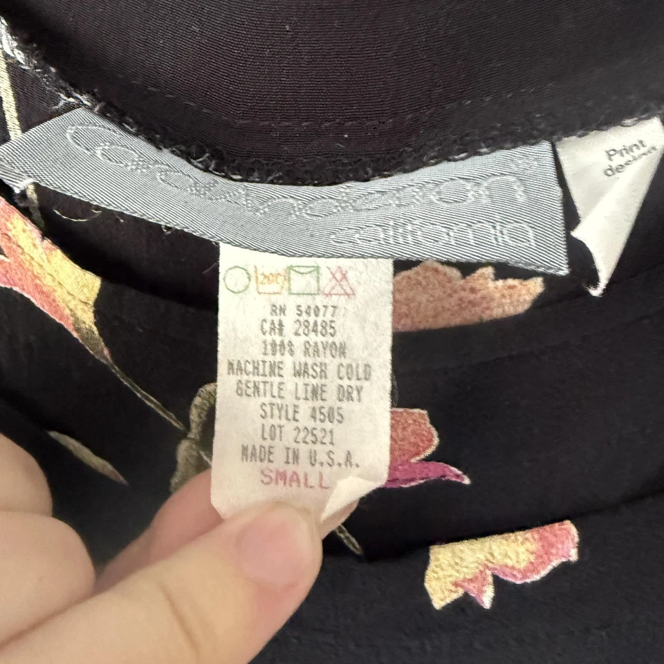 Винтажный Carol Anderson платье женщин маленький цветочный макси бак сделано в США 90-х коттедж - Изображение 4 из 4