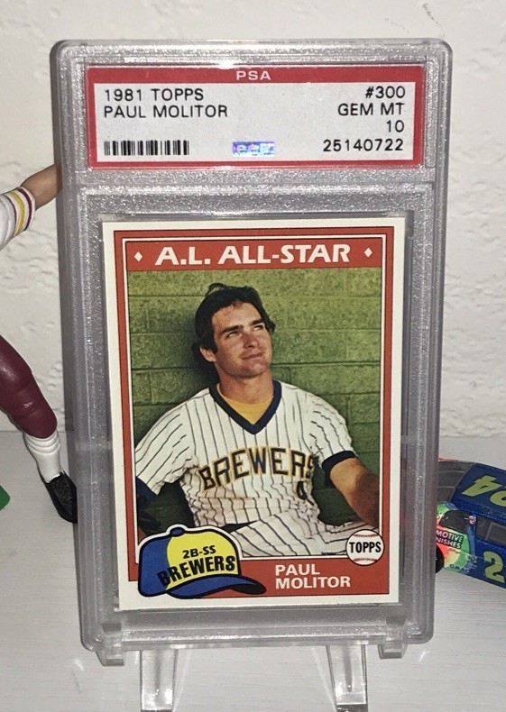 1981  Topps #300 Paul Molitor PSA 10 GEM MINT  Brewers  HOF Pop 61