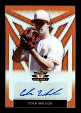 2020 Leaf Valiant #PA-CW1 Cole Wilcox Portrait Autographs Orange #/75
