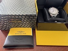 Breitling Super Avenger A13370 Stainless Steel 48mm White Dial Watch 2