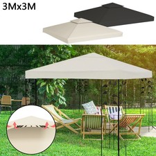 Ersatzdach Dachplane 3x3m Wasserdicht Doppeldach Pavillondach Garten Partyzelt