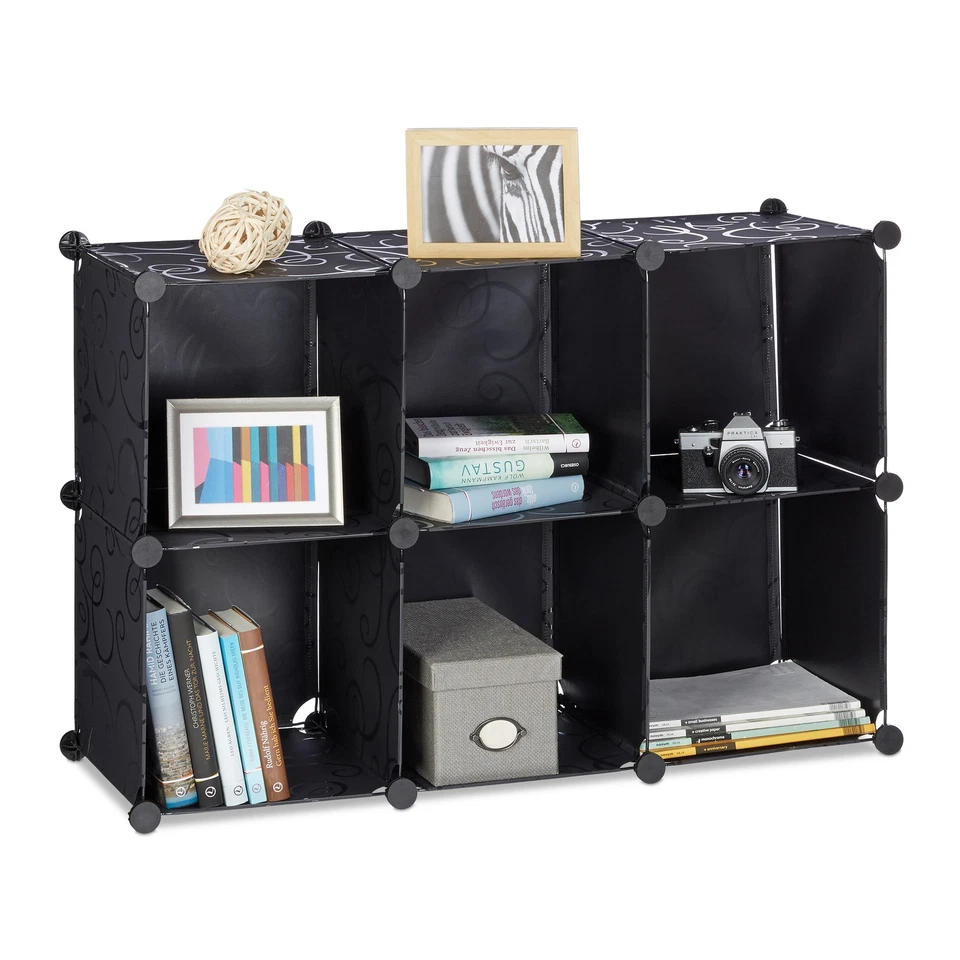 Estanteria modular con 6 compartimentos estante decorativo ligero fácil montaje - Imagen 3 de 3