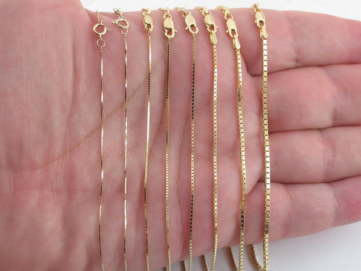 プラージュ 14K 16 BOX CHAIN ネックレス 14k Gold Filled 0.75mm Box