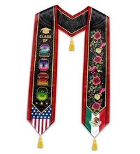 Mexican Graduation Stole Class of 2026, Hispanic Mexican One Size Mexico F