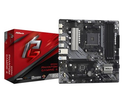 ASRock B550M Phantom Gaming 4 Mainboard, Sockel AM4
