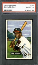 1951 Bowman #242 Sam Jethroe - PSA 8