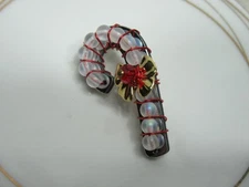 Liztech Candy Cane Brooch Pin Signed