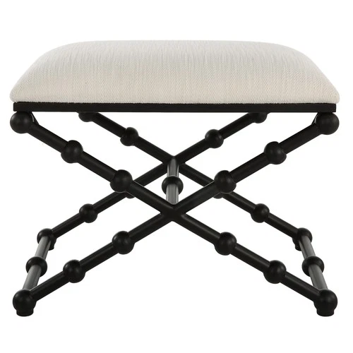 Uttermost 23782 Iron 24"W Iron Accent Stool - Black - Picture 1 of 6