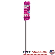 Microfiber Dust Mop 2-in-1 Cleaning Tool 360 Rotating Head Machine Washable New