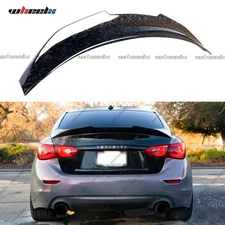 FOR 2014-24 INFINITI Q50 PSM STYLE FORGED CARBON HIGHKICK DUCKBILL TRUNK SPOILER