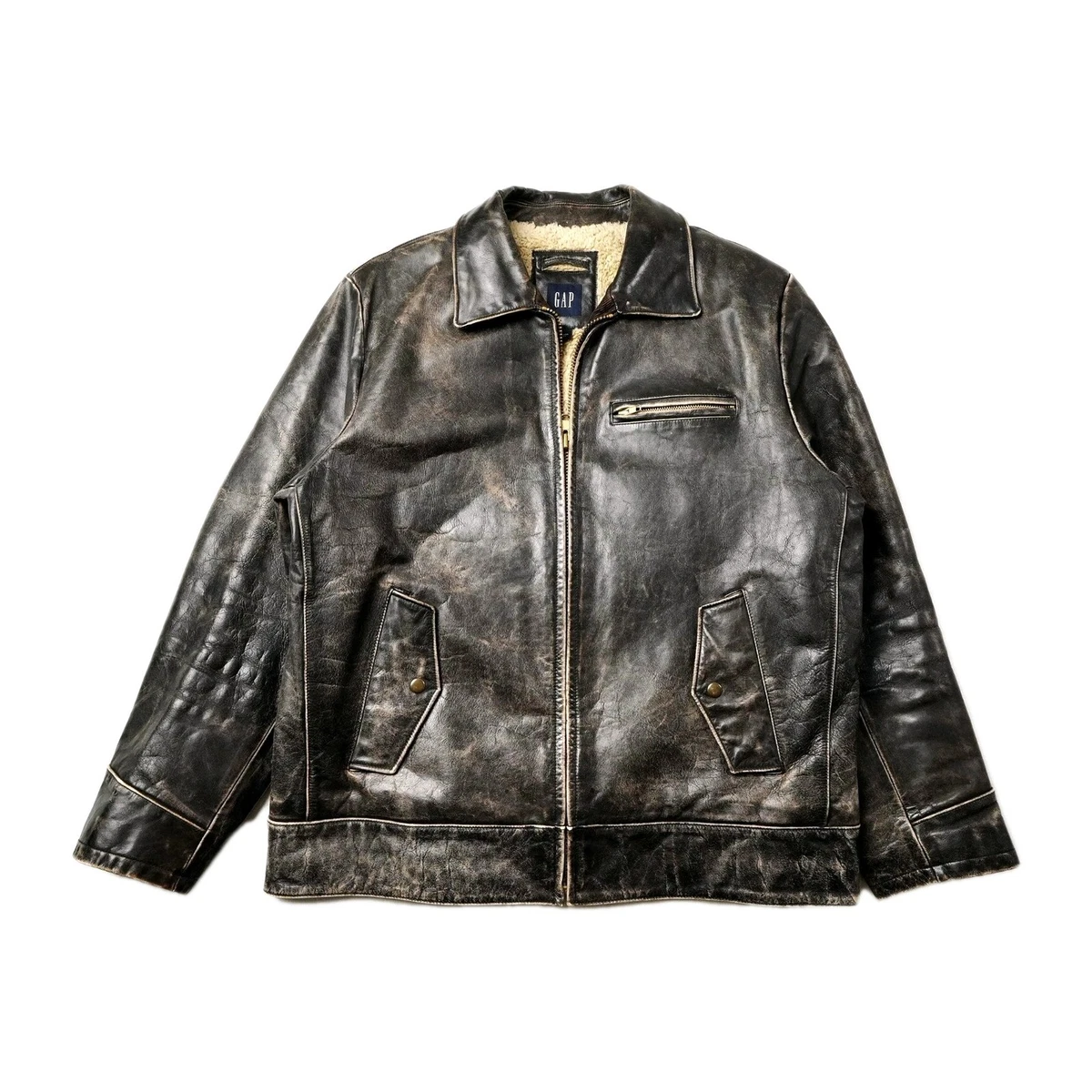 Gap Zip Leather Outer Shell Coats, Jackets & Vests for Men | eBay