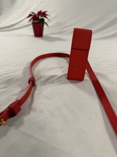 Jacquemus Mini Red Rubberized Calfskin Shoulder Strap Holder / Bag 