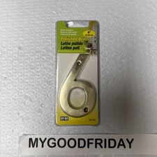 Hy-Ko Address House# Polished Brass 4" Number 6