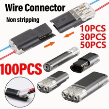 100X 12V 2Pin Cable Wire Connector Plug Waterproof Sealed For Electrical Car UK