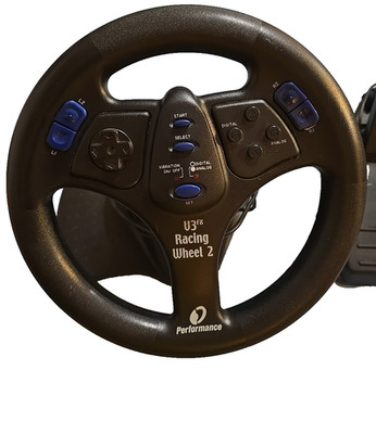 Performance V3FX Racing Wheel 2 w/Foot Pedal for Playstation 2