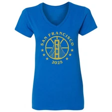 The Bay Basketball Logo 2025 - San Francisco Fans Ladies' V-Neck Tshirt