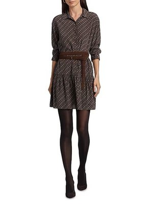 Veronica Beard Alexandra Silk Printed Mini Dress 0 NWT $598