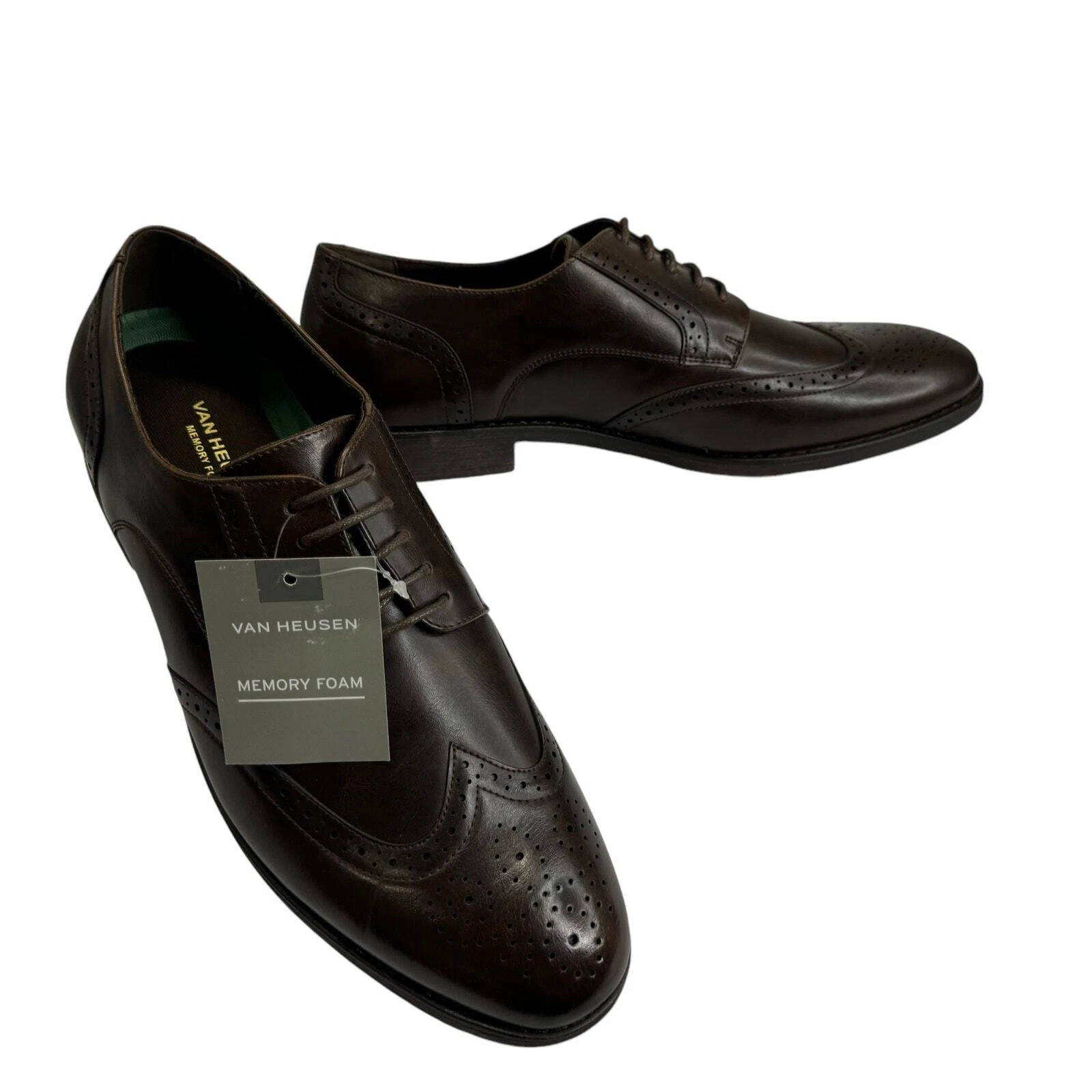 VANS Scarpe Oxford Van Heu comode a coda di rondine cognac taglia 10 M Valiant