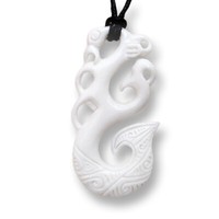 Tribal Amulett AnhäNger Bone Knochen Maori Manaia Design Inkl. Band PB026