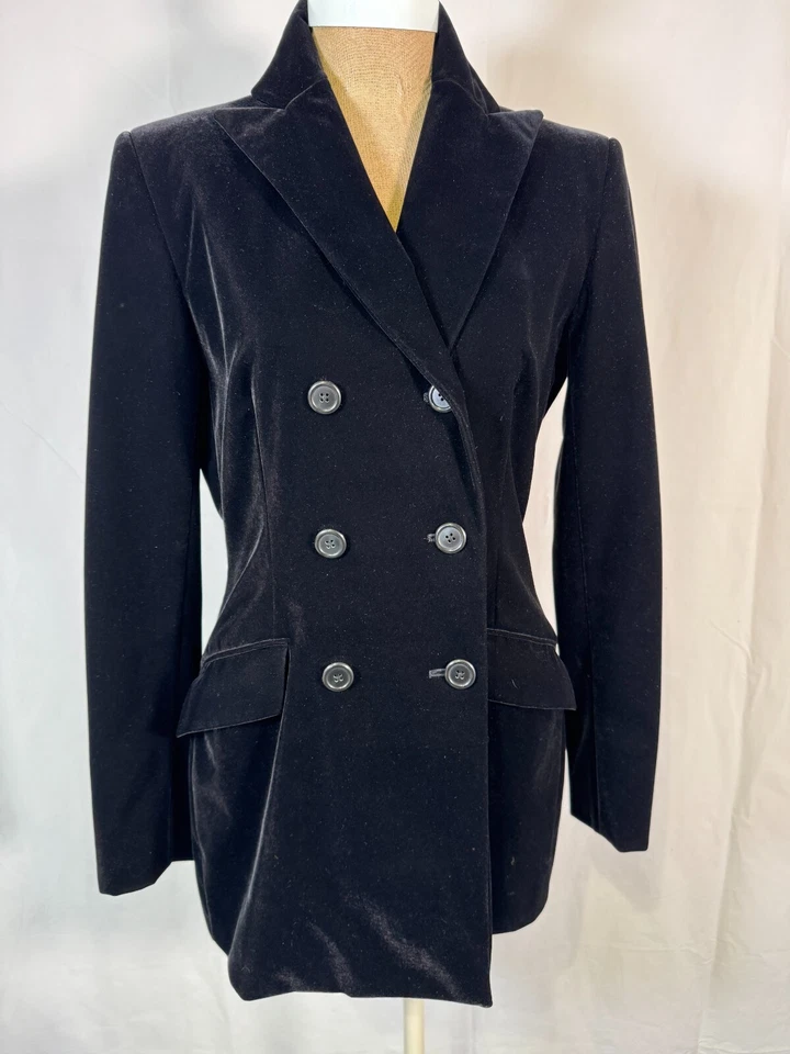 VTG Ralph by Ralph Lauren Luxurious Black Velvet Blazer Jacket Coat Women's Sz 4 - Image 2 of 4