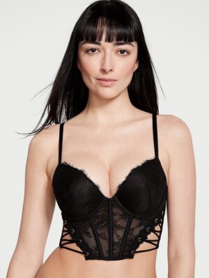 NWT Victoria's Secret Very Sexy Rose & Grommet Push-Up Corset Top