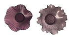 Two Purple Depression Glass Bowls ~ frilly brims both 14cm diameter & 3½cm depth