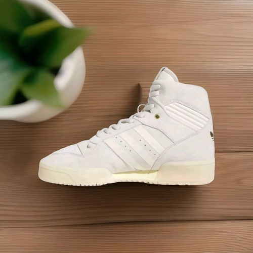 Adidas Rivalry High Off White Cream Athletic Men's 9.5 Shoes FZ6324 Damaged Box - Picture 2 of 7