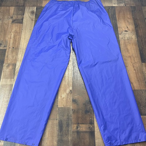 Men's XL Columbia 100% PVC Water Pants RM0120 Color Purple Snap Closure - Picture 2 of 11