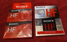 2-pack New Sony HF 90 Min Blank Audio Normal Bias Cassette Tapes  2 60 Sealed