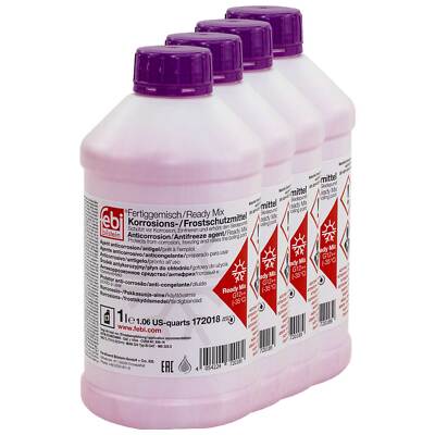 Kühlerfrostschutz Febi G12++ -35°C Fertiggemisch 4 X 1 Liter für VW Polo Golf