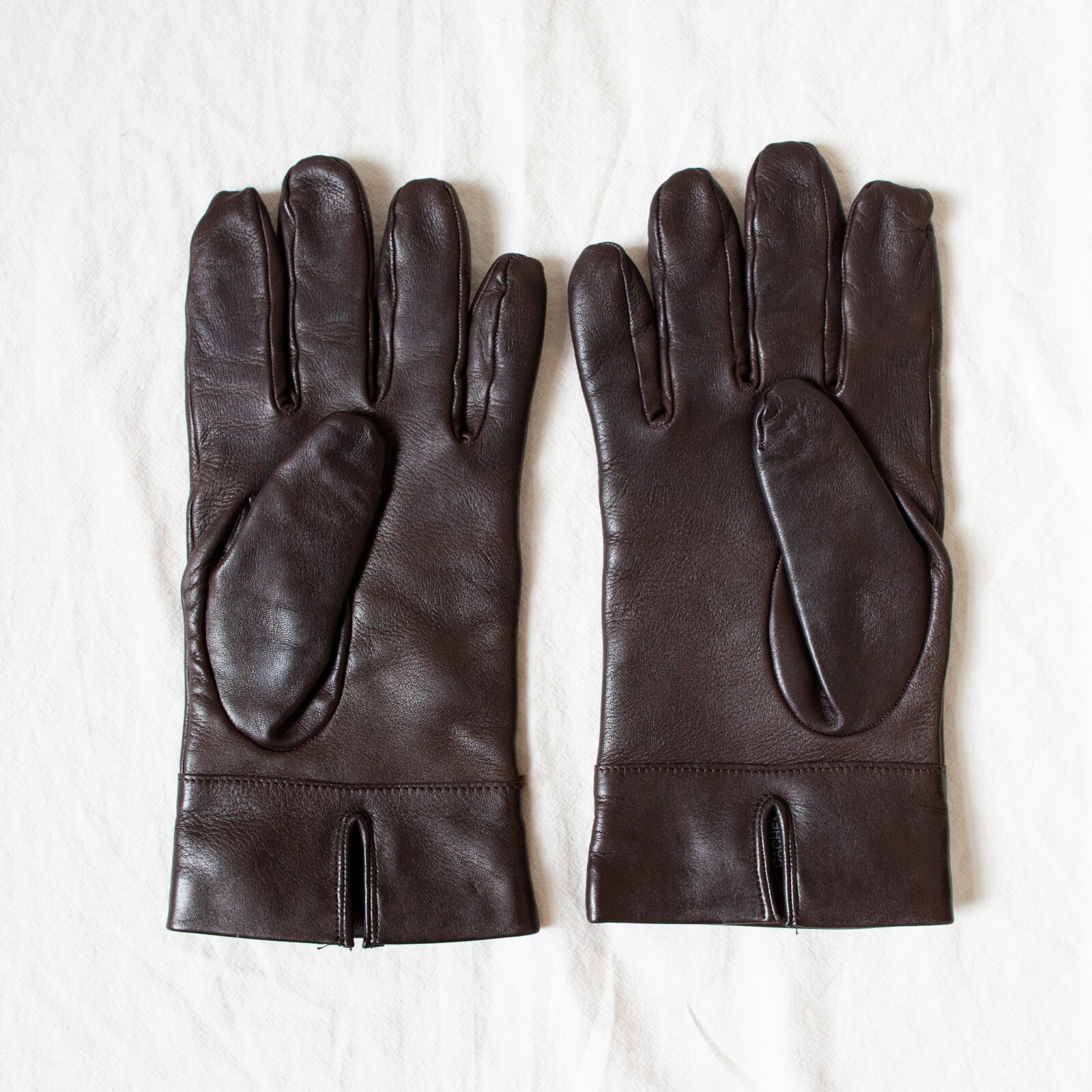 Mario Portolano Brown Nappa Leather Gloves, Men's Sma… Gem