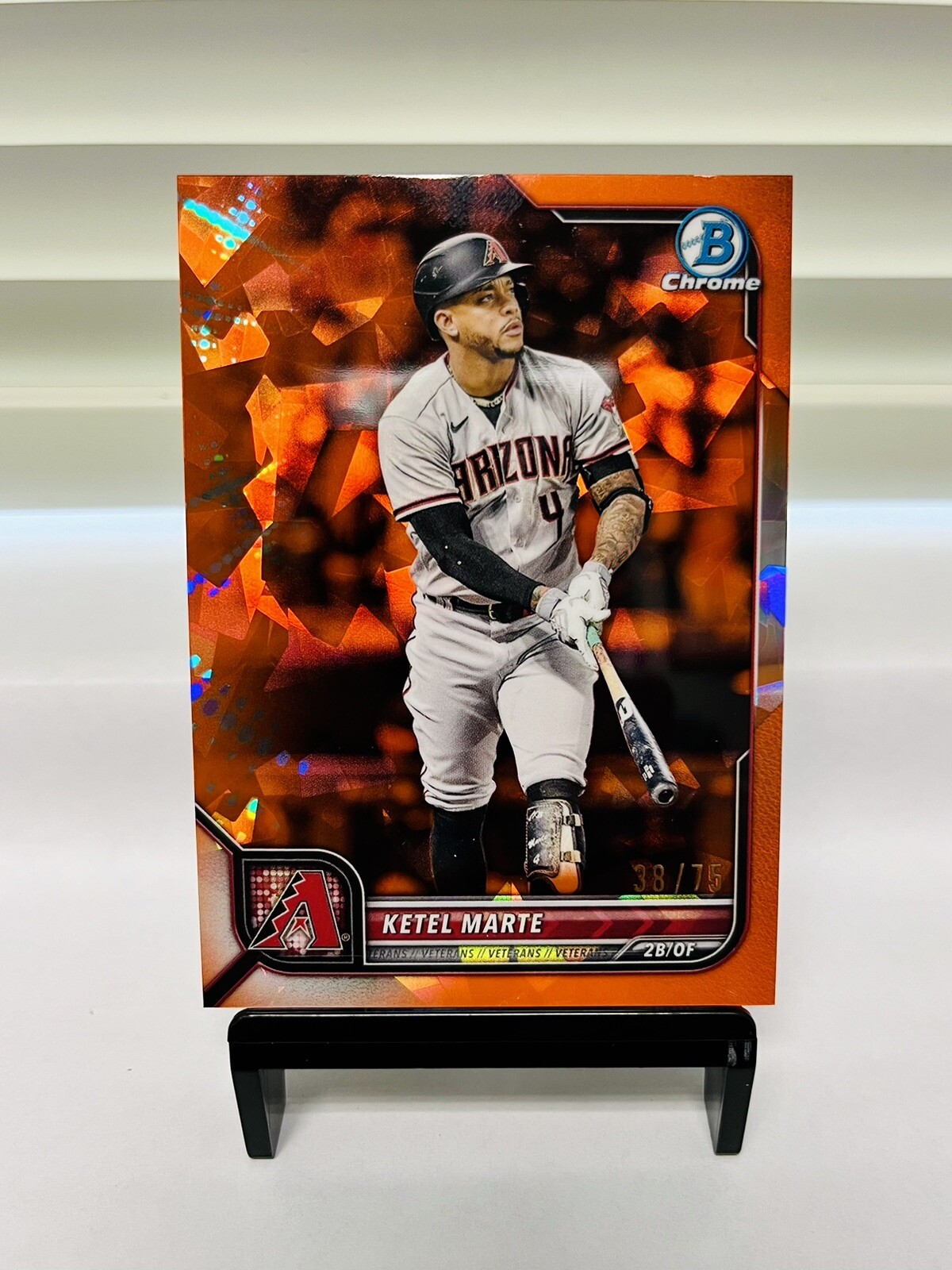 2022 Bowman Chrome Sapphire Ketel Marte #15 Orange Parallel /75 Rookie Card