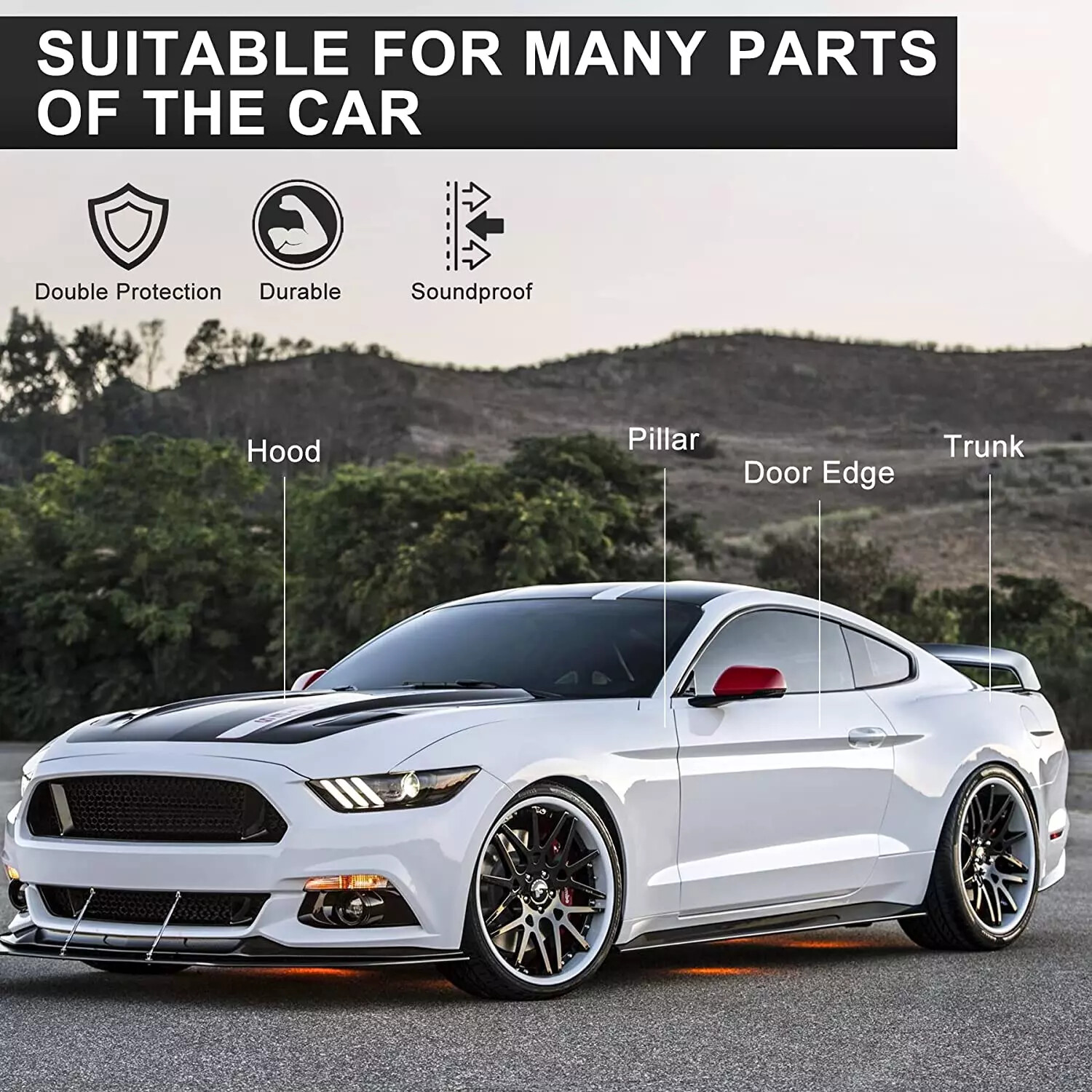 13FT Black Upright Shape Rubber Seal Weather Strip Trim Window Lock Trunk Hood