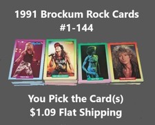 1991 Brockum Rock Cards #1-144 YOUR CHOICE $1.09 Flat Shipping