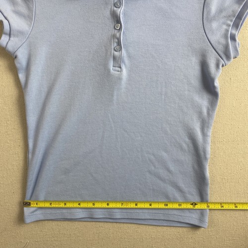 Izod Girls Short Sleeve Polo T Shirt School Uniform Size S 7/8 Baby Blue - Picture 2 of 12