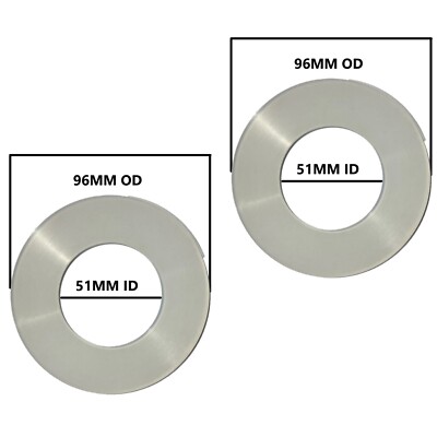 Toilet Flush Valve Seal, 96mm OD X 51 mm ID, 3-13/16'' OD X 2'' ID (2 pack)