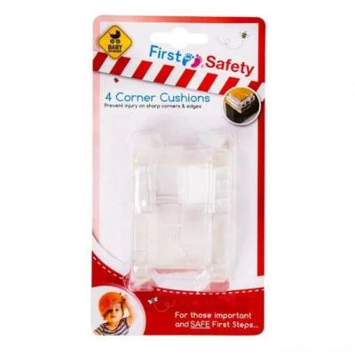 RSW First Steps transparent 4er Pack Baby Sicherheit Eckschutz Stopper Schutz Kissen