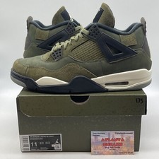 Size 11 - Jordan 4 SE Retro Low Craft - Olive White Black Suede (FB9927-200)
