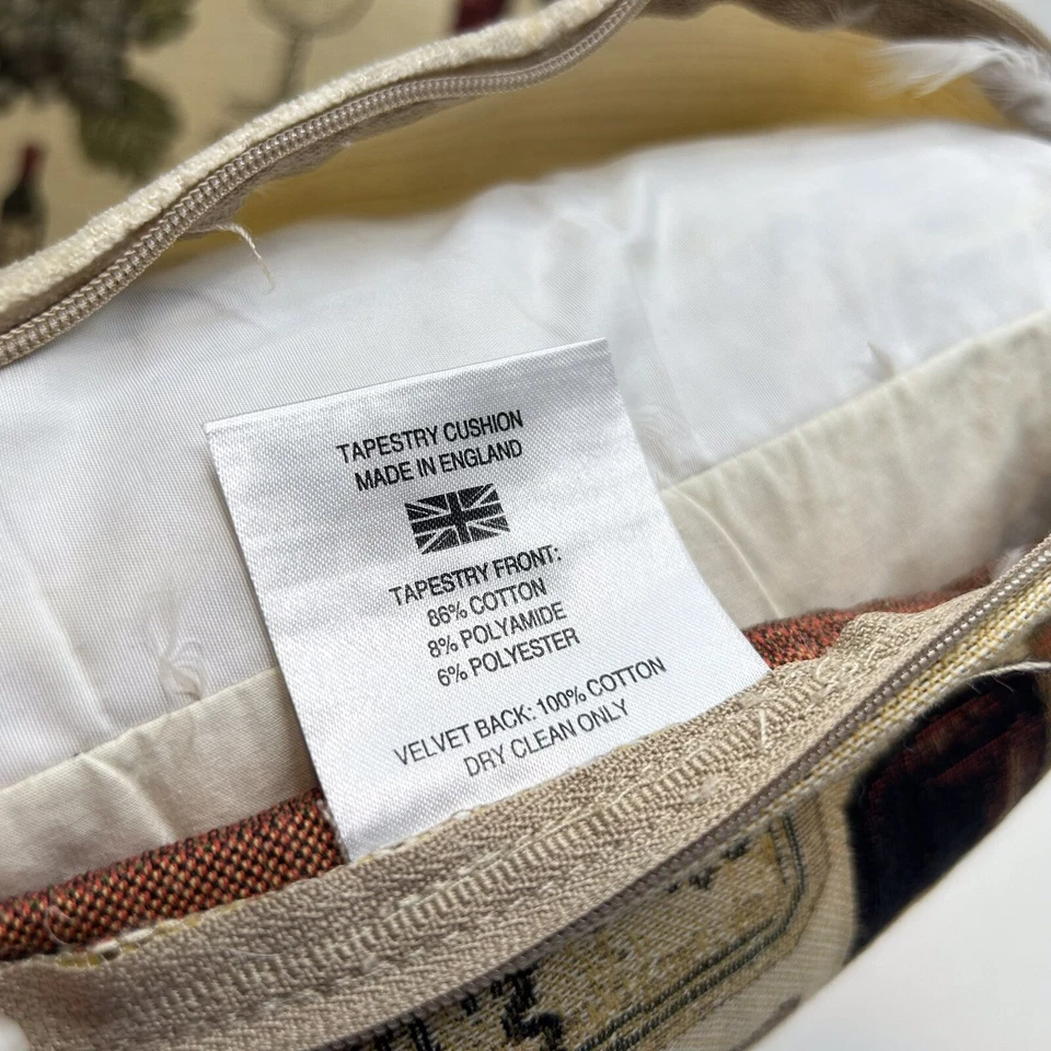 Pair 0f Hines of Oxford Jacquard Tapestry Throw Pillow Wine Theme - Image 3 of 4