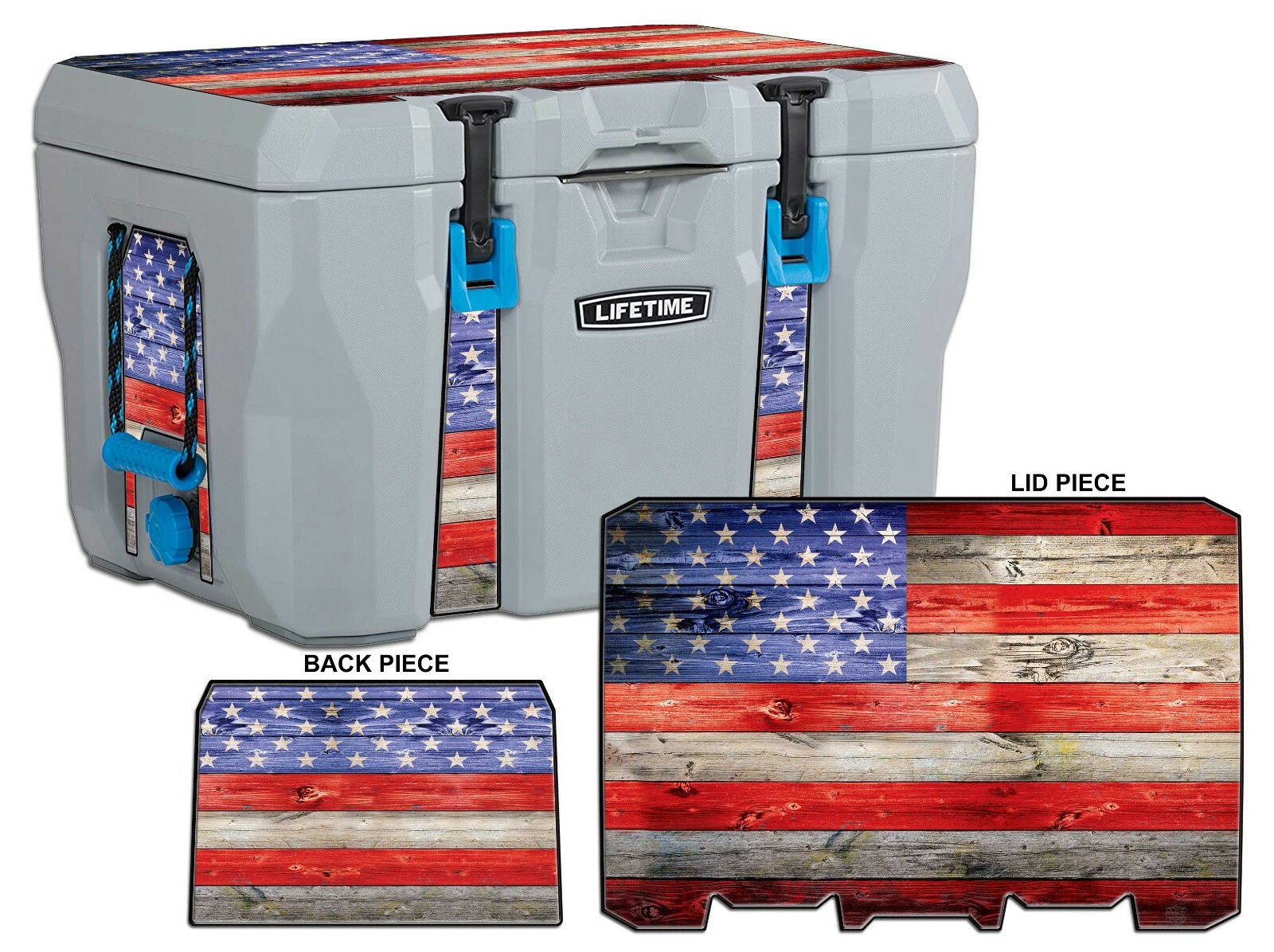 Wrap Fits Lifetime 28, 55, 77 | Decal Skin L+i - Usa Flag Co