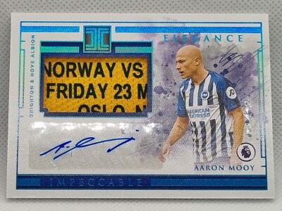 Aaron Mooy Australia Brighton 2019-20 Panini Impeccable Autograph Jersey  1/1!!