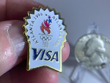 Olympic Memorabilia Atlanta 1996 VISA Medal Vintage Tack Pin T-946