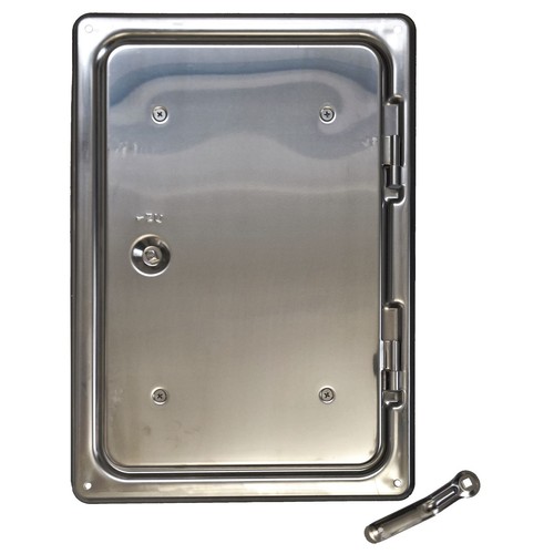 Produktbild von Kamintür Mit Schlüssel JimmiOne Kamintür 300x200mm Edelstahl - Revisionstür Für Kamin & Schornstein Edelstahl Kamin Aussen
