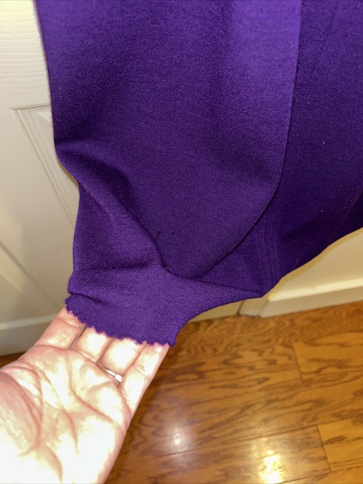 Abito Yves Saint Laurent Rive Gauche vintage misto lana viola 44