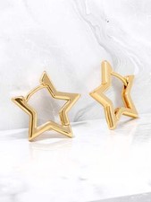Star Huggie Earrings